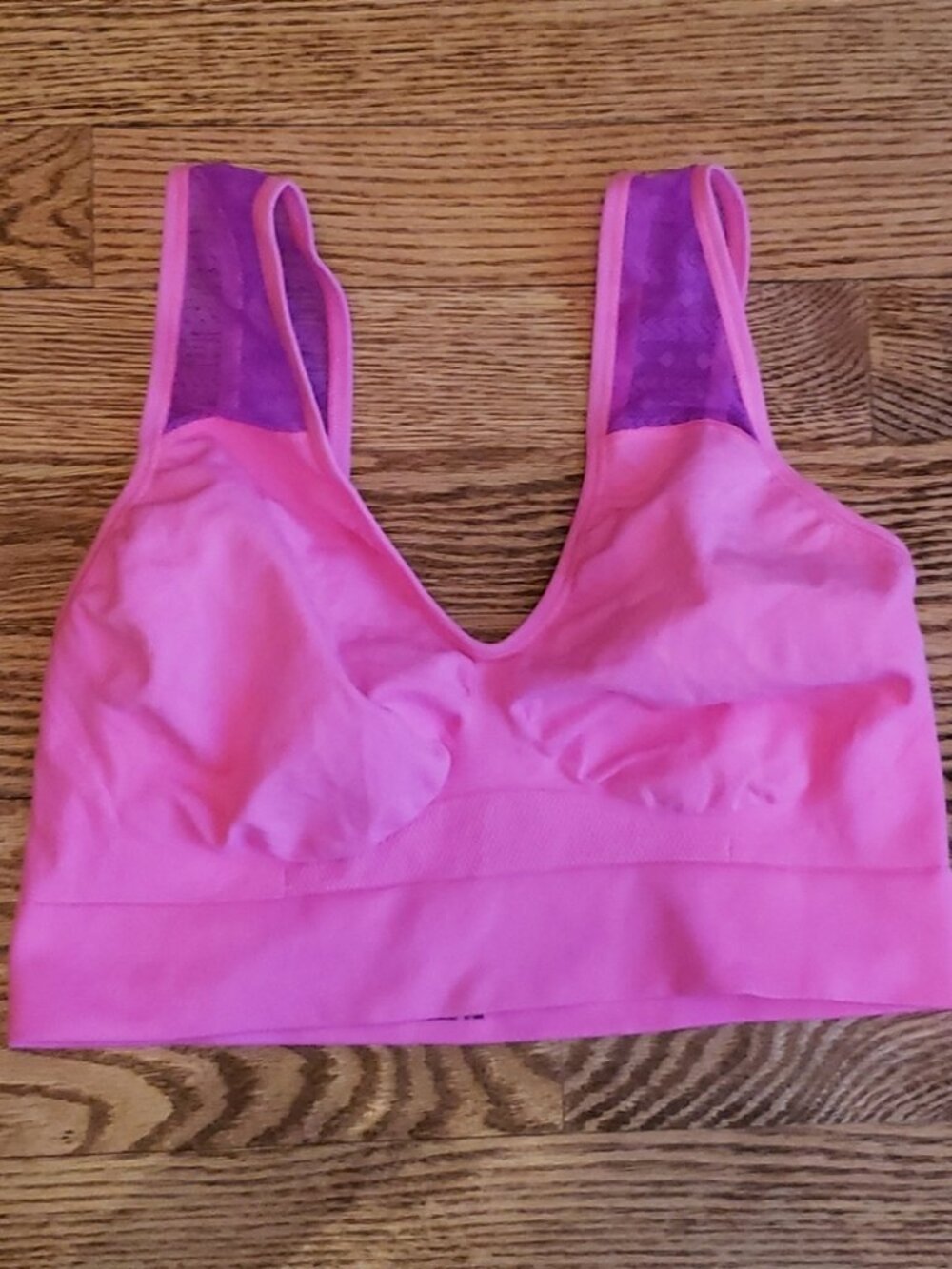 (XL) Hanes Neon Sports Bra Lace Activewear Running Athletic Sporty Comfy Support